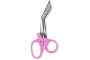 STONELIGHT Utility Scissors Trauma Shears, Titanium Bandage Shears Bent Stealth tuff Cut Emergency Room First Aid Scissors, Bandage Tuff Cut for Nurses Paramedics Doctors Students (Pink, 6 Inches(15cm))