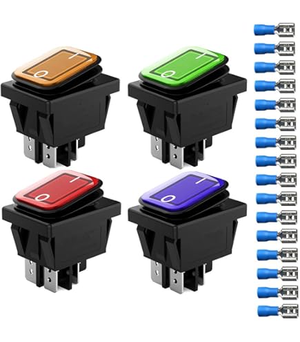 Interrupteur Étanche IP67 Iegefirm - 12V DC 20A - Pour Usage Extérieur Ou Marin