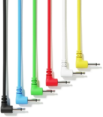 5 Cavi Patch Eurorack 3.5mm Mono - 30 Cm Arancione, Per Sintetizzatori Modulari - Foto 10