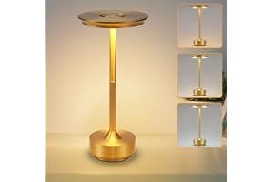 meoaow LED-bordslampa trådlös med touch dimbar USB-C laddning | Modern bordslampa med uppladdningsbart batteri för fönsterbrä