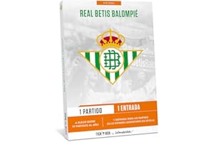 Tick&Box - Caja Regalo - Real Betis Balompié - 1 Partido - 1 Entrada - Partido a Elegir Entre 19 Partidos al año - Idea Regalo Hombre - Cumpleaños