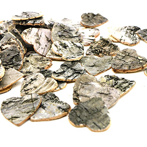 Kebinfen 100 Stück Birkenherzen 4cm Herzen aus Birkenrinde - 2