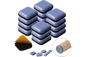 HICYCLE2 Deslizadores autoadhesivos para Muebles, para Poder moverlos sobre alfombras y Suelos de Madera Dura (16, Cuadrado,22mm*22mm)