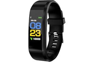 CLYDEWY Fitness Activity Tracker Watch with Heart Rate Blood Pressure Sleep Monitor Running Step Calorie Ip67 Waterproof Pedometer Step Counter for Women Men Sports Watch for Android iOS Phones (Black)