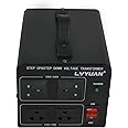LVYUAN 1500VA 220V 110V Step Up & Step Down Voltage Transformer Converter UK to US Dual 110V & 220V outlets
