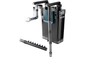 BAITAI Hang On Back Filter, Fish Tank Filter 650L/H, External Aquarium Filter with Quiet Multi-Stage Filtration, Adjustable Flow & Oxygen Circulation for 106–231L Medium & Large Tanks