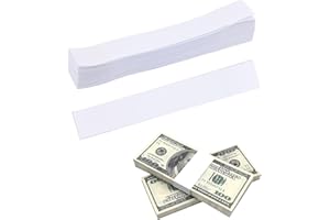 ZIYONIX 200 Pezzi Fascette per Banconote Autoadesive 192 x 29 mm Bundles Denaro Fasce per Banconote Autoadesivi Fascette Banconote Resistenti Bande Autoadesive per Negozi Uffici e Banche
