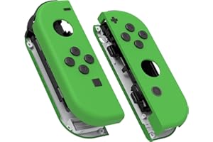 eXtremeRate Soft Touch Grip Zielony Joycon Handheld Controller Housing z Pełnym Zestawem Przycisków, DIY Wymiany Shell Case dla Nintendo Switch & Switch OLED Model Joy-Con – Console Shell Nie Jest Wliczona W Cenę