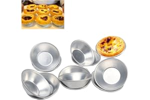 MOVKZACV Tree2018 10 Pezzi Torta Stile Uovo Crostata Pasteis De Nata Forno Cuocere Rotondo Crema Torta Strumento