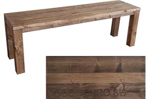 ‎TOTAL WOOD 2012 TOTAL WOOD 2012 Gartenbank Sitzbank Holzbank parkbank terrassenmobel für Innen und Außen geeignet Nach Maß verfügbar (Classic imp) (DUNKELWALNUSS SG, 100X38.5X50)