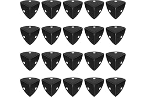 BAYIDUN 20 Pcs Protectores de Esquina de Metal, Protector Esquinas Muebles de Metal Vintage, Protectores Esquinas Bordes de Muebles Negros para Mesa, Gabinetes, Escritorios, Caja Madera