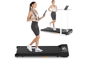 TODO Laufband für Zuhause, Walking Pad, Laufband Schreibtisch, Elektrisches Laufband für Büro，1-8 KM/H Geschwindigkeit einstellbar, 550W Motor mit Fernbedienung und LCD-Anzeige