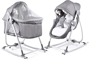 bebe2luxe : Magic Dodo Le 3 en 1 :Berceau, Transat et Chaise (Gris)