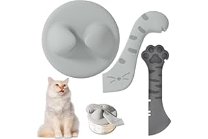 KUBDPQOR Tierfutter Dosendeckel Set, Vielseitiges Katzenfutter Deckel und Katzenlöffel/Dosenöffner für Katzenfutter Dosen, für Hunde und Katzenfutter Passt auf Fast Alle Futterdosen