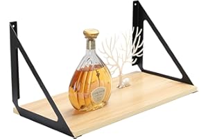 IHOMEPARK Wsporniki do półek trójkąt 20 cm, montowane na ścianie przemysłowe czarne narożne złącze prosty uchwyt żelazny, rustykalny wytrzymały pusty metalowy pływający wspornik na półki, 2 sztuki