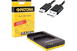 Patona USB Dual Chargeur 1957 pour Batterie Fujifilm NP-W126 NP-W126s