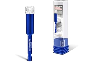 SEDION ® Fliesenbohrer 14mm Sechskant E 6.3 - Bohrer zum Bohren von harte Fliesen - Diamantbohrer 14 mm - Sedion Premium Qualität hochwertige Diamanten - kompatibel mit Bosch Makita uvm. Bohrmaschinen