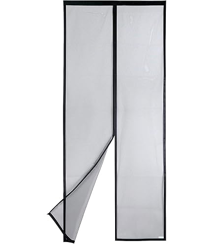 Risareyi Magnetische Vliegengordijn Deur 90x205cm, Zwart Glasvezel Gaas
