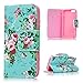 Price comparison product image iPhone SE Case,iPhone 5 5S Case - YOKIRIN [Wallet Style] PU Leather [Stand Case] Painted Fresh Pink Flower Credit Card Holder Cover Magnetic Design Flip Folio Cover Case for iPhone SE & 5 & 5S