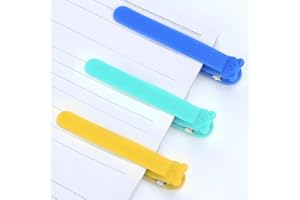 BELLAGESUNDHEIT Packung 3 Silikon Lesezeichen, automatische Lesezeichen, Clip Lesezeichen, Geschenk Ideen Lesezeichen Lesezeichen für Lese Liebhaber