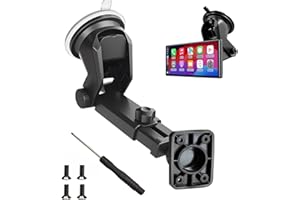 Epronic Carplay Screen Mount with Scrwes, Flexible Suction Cup Bracket for 7"/ 9"/ 10.26" Car Android Auto Screen Upgraded Windshield Dashboard Suction Cup Mount