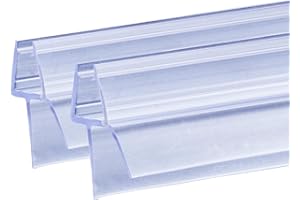 KOOBON Guarnizione per doccia, 2 x 80 cm, per porte in vetro da 4 mm, 5 mm, 6 mm, per porte della doccia, doccia, vasca da bagno, box doccia, guarnizione di ricambio con spessi bordi in gomma
