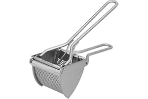 BORDSTRACT Potato Ricer, Stainless Steel Manual Potato Presser Ricer Crusher for Creamy Fluffy Mashed Potatoes and Food Recipes Purees (11.8x3.4in)