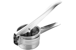 Wenrescry Schiacciapatate Manuale in Acciaio Inox Ergonomico, per Patate, Verdure, Frutta e Limoni, Facile da Usare e Pulire, Ideale per Cucina Professionale e Domestica