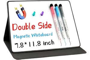 GELANTY Whiteboard, Foldable Mini Magnetic Whiteboard, Dry Erase Desk White Board A4 with Stand for for Home Office School Message Schedule Weekly Planner Notice White Portable Board 20 * 30 cm