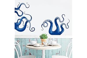 Runtoo Decalcomania da parete a forma di polpo con tentacoli di Kraken, decorazione da parete per bagno, camera da letto dei bambini, decorazione sotto il mare