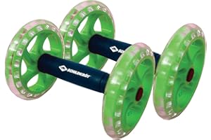 Schildkröt Fitness Dual Roller, Set di 2 Rulli, Nuova Versione con Cuscinetti a Sfera, Ruota Centrale, Trainer AB