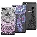 Produktbild Yokata [3 Packs] Wiko Lenny 3 Hülle Transparent Weiche Silikon Handytasche Handyhülle Schutzhülle TPU Handy Tasche Schale Etui Weich Silicone Bumper Ultra Dünn Slim Durchsichtig Premium Kratzfest Kreative Motiv Muster Clear Backcover Schutz für Wiko Lenny 3 (5 Zoll) Case Cover - Mandala + Feder + Mädchen und Schmetterling
