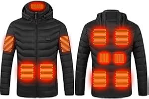 Meichoon Ogrzewana kurtka dla mężczyzn kobiet podwójna kontrola inteligentny ciepły płaszcz odpinany kaptur włókno węglowe ogrzewanie idealny sprzęt zimowy