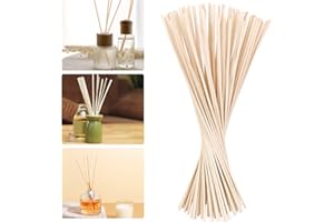 BUZIFU 100 STK Diffusor Stäbchen 30 * 0.3cm Rattanstäbchen Raumduft Duftstäbchen Hellgelb Aroma Diffuser Stäbchen Reed Diffuser Sticks Natürlicher Diffusorstäbchen für Ätherische Öle im Home Spa