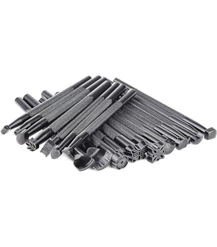 Kit 12 Outils De Gaufrage Pour Cuir - Poinçons Estampage Différents Motifs - Pour Maroquinerie DIY