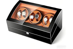 Watch Winder för 6 Klockor med 7 Platser, Automatisk Klockuppdragare