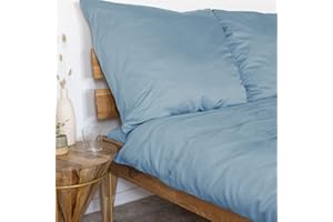 ‎AGA.PIE AGAPIE - Bambus Lyocell Kopfkissenbezug 80x80 cm - Blau, 100% Bio Oeko-Tex 100, für Allergiker, Antibakteriell, Ganzjahres-Bettwäsche, Atmungsaktiv, Geruchshemmend, Besonders sanft