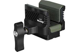 Manbily U-7 stativhuvudsadel för att skjuta stativ, aluminiumlegering universell vila klämfäste, 1/4 tum och 3/8 tum och Arca-Swiss kompatibilitetsbas för monopod