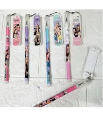 NNS Black Pink Girls Design Pen with Cute Mini Diary Attached at