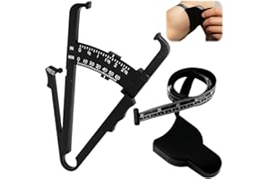Bwetomk Body Fat Caliper and Body Measuring Tape, Skinfold Caliper with Measuring Tape, Accurately Measuring BMI, Body Fat Tester Measuring Device Portable Caliper for Fitness, Weight Loss,Women,Men