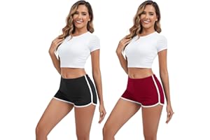 FGFD&OU Pantaloncini Donna Cotone Shorts Casa Sportivi Estivi Bermuda in Pijama Pantaloni Corti per Jogging Yoga Fitness Palestra Atletica Sport Corsa Allenamento