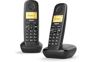 Gigaset A170 Duo Téléphone fixe sans fil DECT/GAP Noir [Version Française]