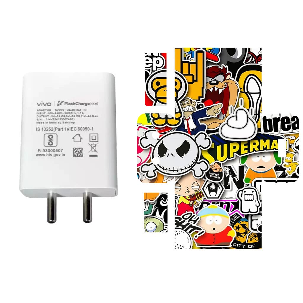 AtOdds - Compatible for Vivo Flash Charger (44W) - Charger/Adapter Skin Wrap (StickerBomb)