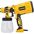 TOUGH MASTER Paint Sprayer 550W Electric Corded HVLP Spray Gun For Furniture, Cabinets, Fence, Walls, Door, Garden Chairs, 800ML Tank 3 Patterns 1 Copper Nozzle 1.8mm 2 Cleaning Tools