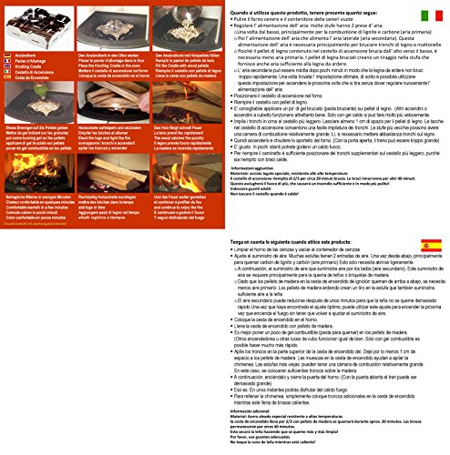 Kamin-Anzündkorb Pelletkorb zum Kaminfeuer machen mit Pellets statt Anzündholz Generation 4.0 - 9