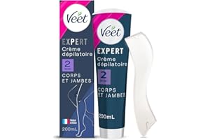 VEET EXPERT - Crème Dépilatoire Poils Tenaces - Corps & Jambes - Agit en 2min - 200ml