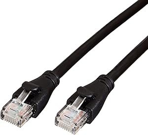AmazonBasics RJ45 CAT6 Ethernet LAN Patch Cable (0.9 m / 3 Feet) [1,000 Mbps (1 Gbps)]