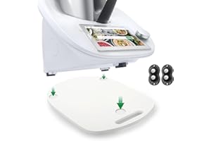 ‎CBJEHIFEY Gleitbrett für Thermomix TM6 TM5-360° Universalrädern Rollbrett für Thermomix Vorwerk Küchenmaschine, Bambus Unterlage Brett TM5 TM6 Zubehör Schnelles Bewegen Rollbrett mit Gummifüße Weiß