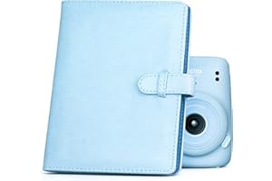 Rieibi Album photo Mini 128 pochettes, portefeuille en cuir PU pour appareil photo instantané Fujifilm Instax Mini Evo/11/8/9/7s/25/70/90, album photo coloré brillant pour Polaroid