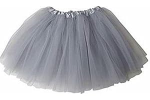 A Liittle Tree-New LADY Girls Women Tutu Skirt (Grey)